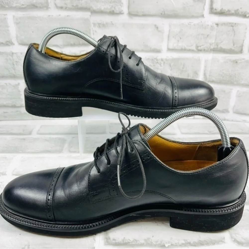Rockport DresSports Men’s 9.5 N Black Leather Cap Toe Dress Oxford